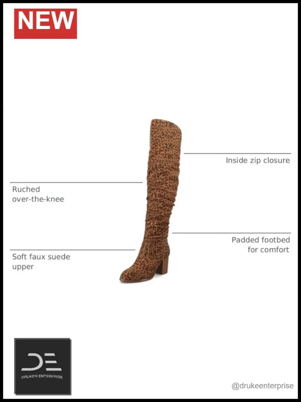 Journee Collection Women's Over-the-Knee Faux Suede Boots 3in Stacked Heel